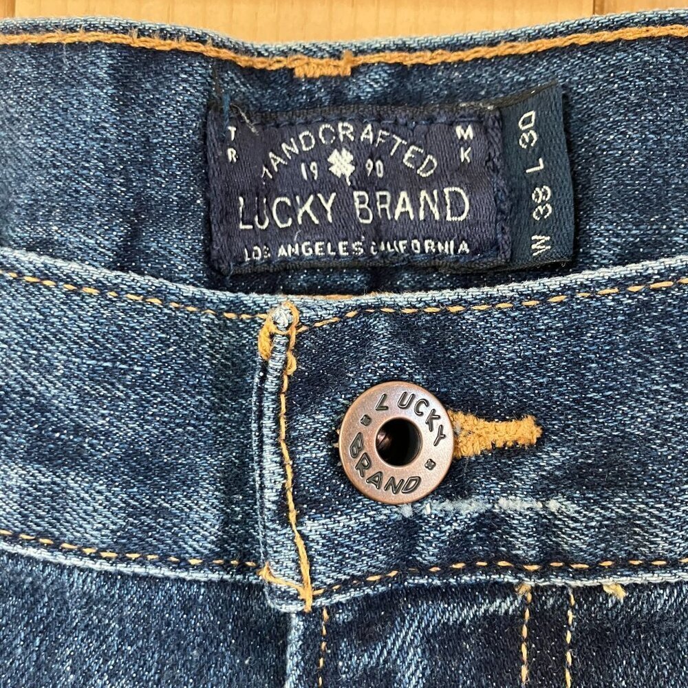 Lucky Brand 121 Mens Heritage Slim Straight Denim Jeans Size 38x30 Blue AN EXC - Picture 5 of 13